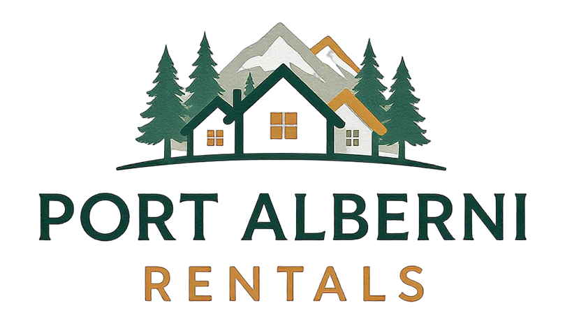Port Alberni Rentals - Logo with Trees and House